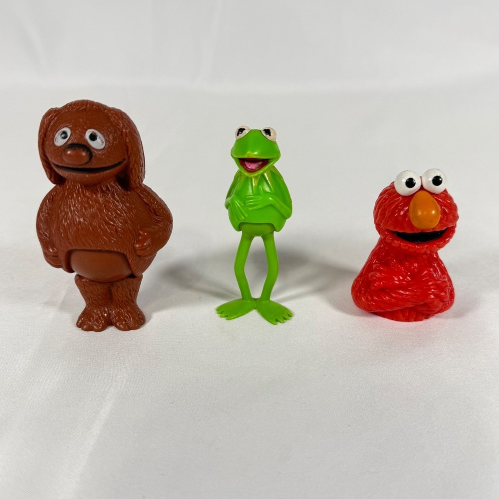 Henson Muppets PVC Figures Kids Multi Rowlf Kermit Elmo Vintage 1970s Lot
